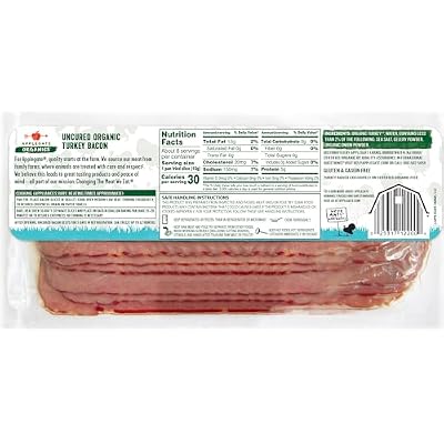 Applegate, Organic Hickory Smoked Uncured Turkey Bacon, 8oz