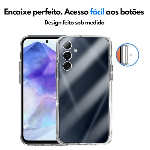 Capa Capinha Clear Case Space Compatível Samsung Galaxy A55 Rígida Anti Amarelamento Resistente