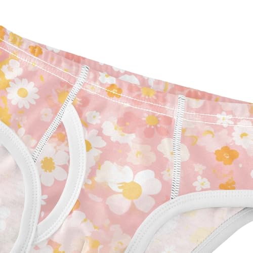 KLL A Pattern Of Flowers in Pink Baby Boys Soft Briefs Underwear Breathable Undies4