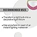 Ciata Lighting 4-3/4 Inch Ceiling Light Cover Fixture for A-Shape Bulb, Clip On Lamp Shade for Ceiling Light Bulb, 7-3/4 Inch Diameter Dome Shape Shade Bulb Cover for Indoor Location, White, Pack of 2