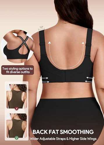 Image of HBselect Jelly Bras for Women No Underwire Plus Size Wireless Seamless Bras