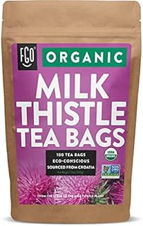 Organic Milk Thistle Tea Bags | 100 Tea Bags | Eco-Conscious Tea Bags in Kraft Bag | by FGO