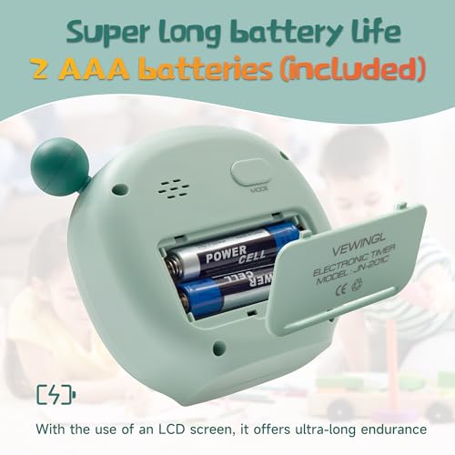 VEWINGL Productivity Timer & Clock with Alarm, Adjustable Desktop Timer for Autism, ADHD, Time Management, Ideal for Work, Study, Tasks, and Kitchen (Black) - Image 5