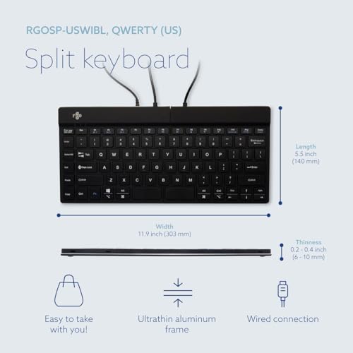 Ergoguys Split Wired Ergonomic Keyboard Black