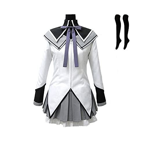 Puella Magi Madoka Magica Akemi Homura Cosplay Costume Dress School Uniform Halloween for Women (Akemi Homura, M)