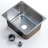 1-Compartment Drop-in Stainless Steel RV Sink Kit,...