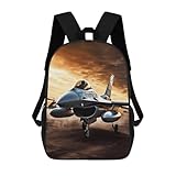 FJWKLRBV Falcon Fighter 17-inch Laptop Backpack, Lightweight Schoolbag, Durable Bookbag for Men Women