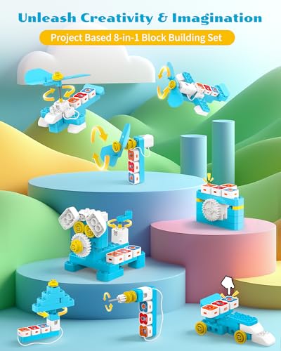 Whalesbot A1-EN Coding Robot For Kids Age 3+ Years, 8 In 1 Building Blocks With Multiple Sensors, Stem Science Kit Toys thumb #5