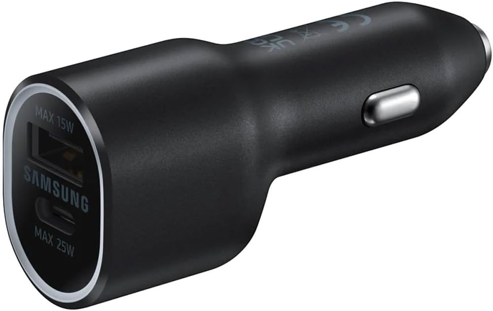 Vehicle Charger 2 Outputs USB-C/USB-A Ultra Fast Black 40W Without Cable