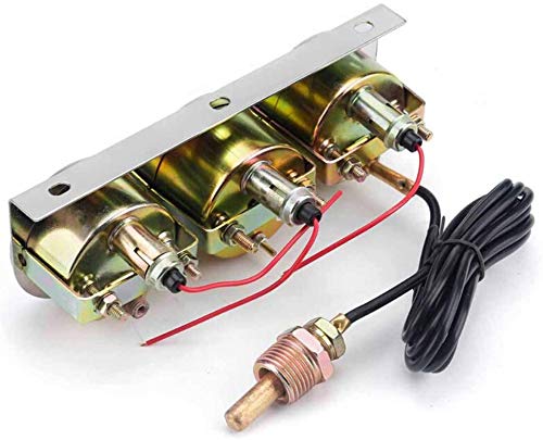 Ffl Triple Gauge Kit,Oil Volt Water Gauge - Chrome Oil Pressure, Voltage,And Water Temperature,3 In 1 Car Triple Meter Auto Gauge Set #TOP4