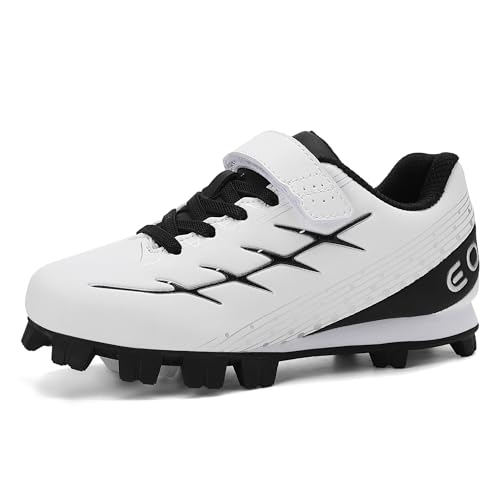 EQW Kids Baseball Cleats for Boys & Girls Softball Cleats | Comfortable, Non-Slip, Durable | Little Kid to Youth