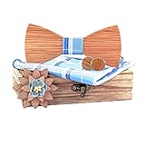 【Ajustable】Bande élastique élastique de haute qualité, vous offrant l'expérience de port la plus confortable! Ce noeud papillon bois de fabrication artisanale a un clip élastique à la nuque, facile à ajuster à la taille personnelle avec une boucle coulissante.