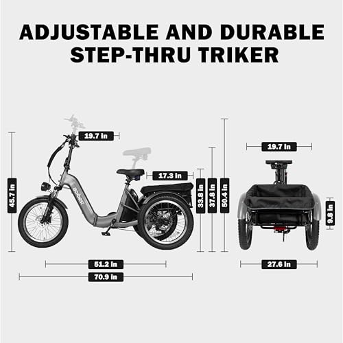 ACTBEST Triker Electric Bike, Peak 1200W Brushless Motor