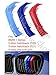 Produktbild kompatibel mit B M W 1er-Serie F20 F21 2015-2019 9 Bars Motorhaube Kühlergrill Streifen Lamellenabdeckungen Einsätze Zierklammern M Power Sport Performance Tech Paket Farbe Grilles Badge