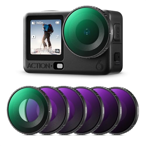 Filtres DJI Osmo Action 6 pack ND CPL réducteurs de lumière
