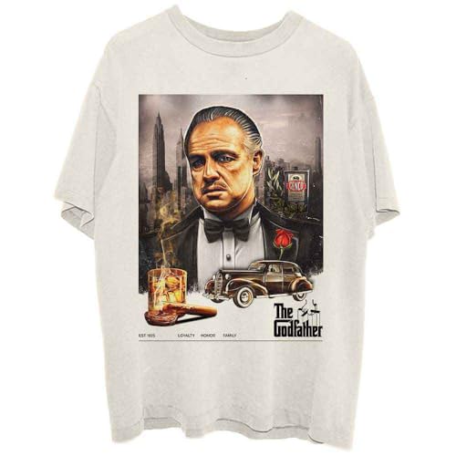 The Godfather t shirt homme coton écru imprimé cinéma vintage