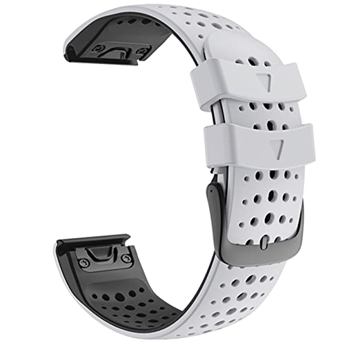 Bracelet silicone anti irritation 22mm pour Garmin Fenix 6 Pro 7
