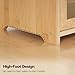 HOOBRO Bread Box, Bamboo Bread Box for Kitchen Countertop, 2 Tier Roll-Top Bread Bin, Food Storage Box, Large Capacity Keeper, Wooden Storage Cabinet, for Kitchen, Dining Room, Natural YL13MB01