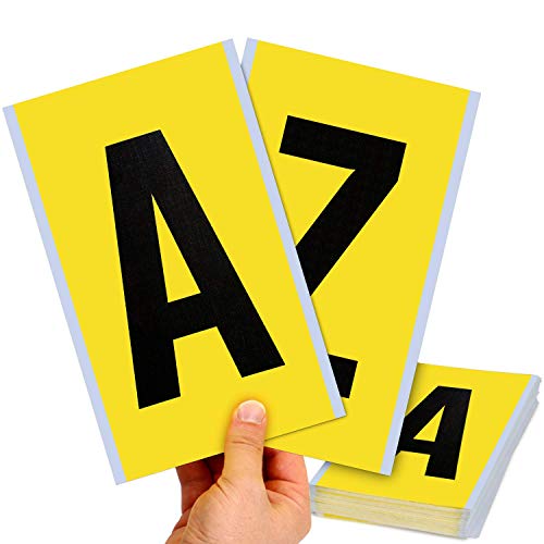 SmartSign Letters A-Z Vinyl Cloth Adhesive Letters | 26 Labels/Kit, 9" x 5", Made in USA