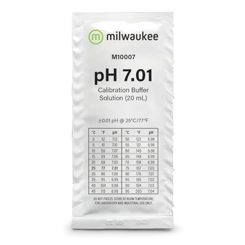 Milwaukee Instruments M10007B pH 7.01 Calibration Buffer Solution, 20 mL Volume (Pack of 25)