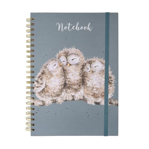 Carnet A4 Owlets Wrendale Designs cadeau idéal motif chouette Hannah Dale