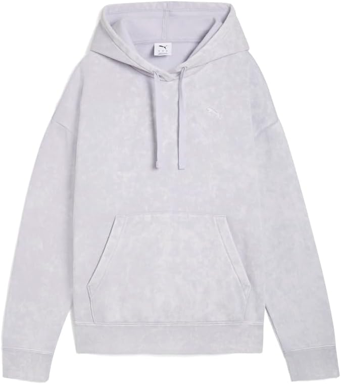 PUMA Sudadera con capucha de forro polar con lavado ácido Elevated Essentials para mujer Prendas de abrigo informales - Púrpura