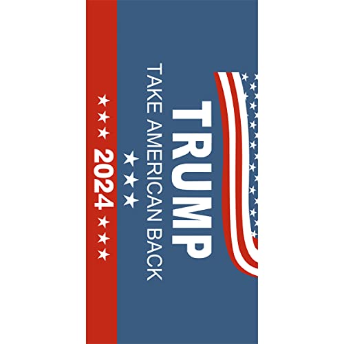 Lingxuqk Trump 2024 Beach Towel Oversized Take America Back Usa Beach Towel Bath Towels Blue Adult Beach Towels #TOP5