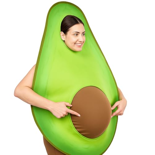 Skicuff Maternity Halloween Avocado Costume for Adults Pregnant Vegetable Fruit