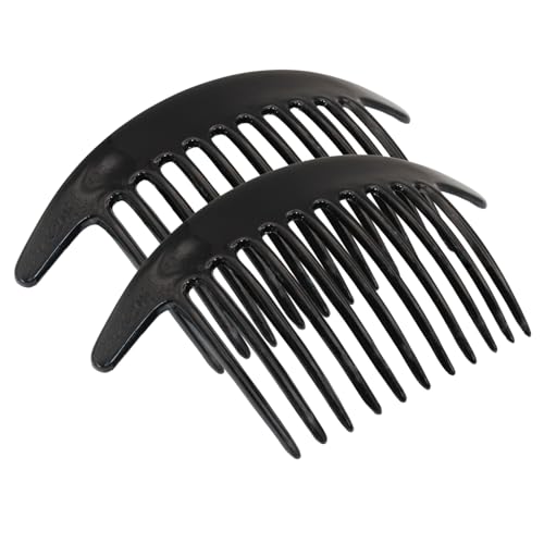 Parcelona French Tapered Edge Black Large 5” 11 Teeth Side Hair Combs