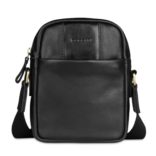 bugatti Ryan Bandolera de cuero, bolso de hombro para hombre, bolso con correa, negro bugatti Ryan Bandolera de cuero, bolso de hombro para hombre, bolso con correa, negro