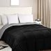 Utopia Bedding Comforter Duvet Insert, Quilted Comforter with Corner Tabs, Box Stitched Down Alternative Comforters Queen Size (Black/Grey)
