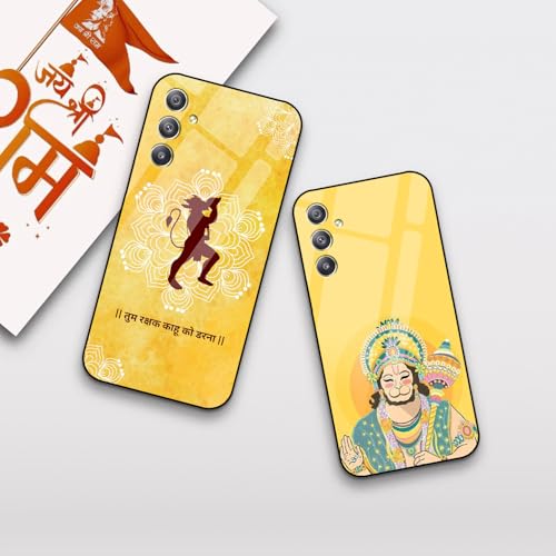 Image of COLORflow Back Cover Compatible with Samsung Galaxy A34 5G | Hanuman Ji, Bajrangbali, God Customized | Shockproof TPU Bumper with Camera Protection Back Cover Compatible with Samsung Galaxy A34 5G