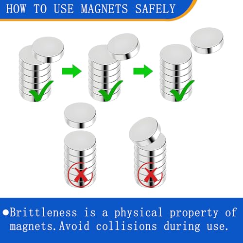 VECTYSMAG 76 Pack, 8 Sizes, with 1 Pickup, Mini Magnets for Crafts, Round Strong Neodymium Magnets for Fridge, White Board, DIY, Office - Image 7