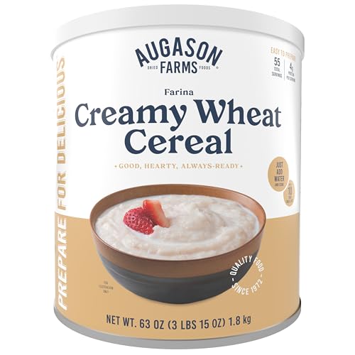 Creamy Wheat Cereal Can Emergency Food Supply, 55 Servings, 10