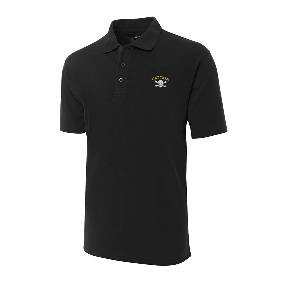 FANNOOMen's Polo Shirts Captain Embroidery Short Sleeve Regular-Fit Advantage Performance Shirts