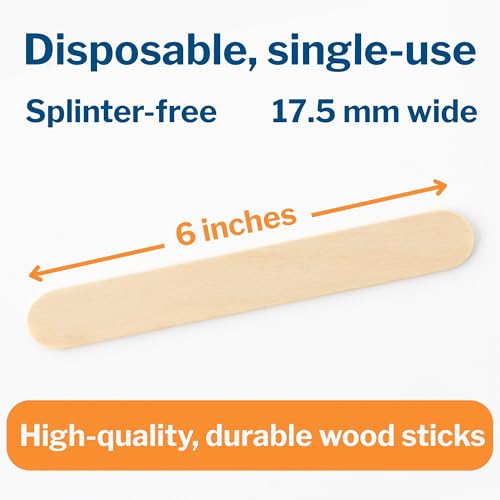 mckesson tongue depressors 3000 count adult size non-sterile wood unflavored splinter-free 6 in  use for medical arts crafts spa 500 count pack of 6