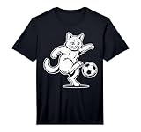 Funny Cat Soccer Ball Graphic - Cute Soccer Lover Performance T-Shirt