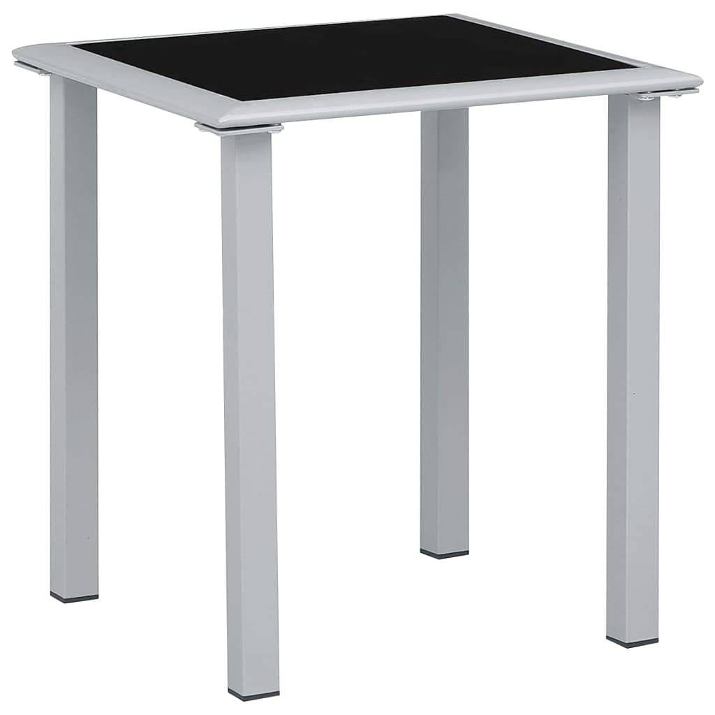 Leżak kempingowy, leżanka plażowa, meble tarasowe, krzesło do opalania, 2 szt., ze stołem, aluminium, kremowo-biały, na patio, na taras, basen