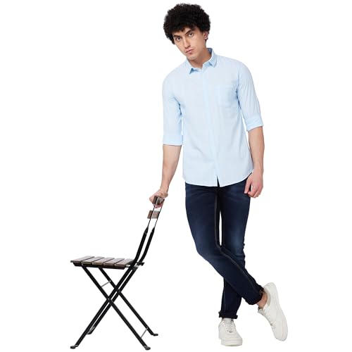 Image of Spykar Men's Regular Fit N /A Full Sleeve Striped Casual Shirts