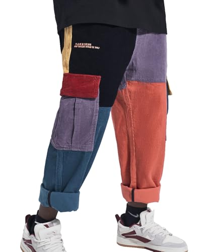 Niepce Inc Streetwear Patchwork Cargo Pants for Men