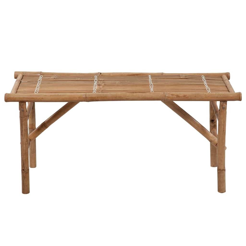 Panca da giardino pieghevole in bambù con cuscino 118 cm | Portatile, resistente agli agenti atmosferici, facile da pulire, cuscino in poliestere
