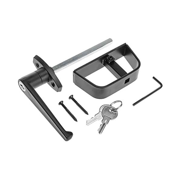 Shed Door Latch LHandle Lock Kit with 2 Keys, 41/2" Stem Shed Lock Barn Door Lock Playhouse