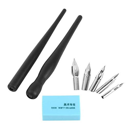 FTVOGUE Caligrafía Caligrafía Plumilla Set Manga Comic Dibujo Pintura Kit de herramientas Herramienta con 2 soportes para bolígrafos y 5 semillas