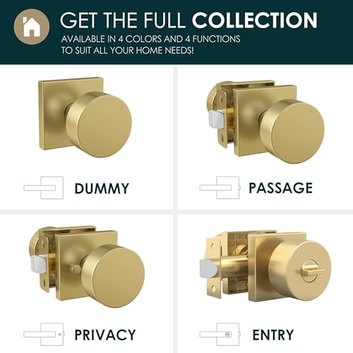Mega Handles Suana Keyed Entry Door Knob Gold (1-Pack) - Reversible by Mega Handles - Used condition - Image 9