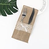 Utilisation : le sac de table est rétro et élégant, adapté pour les mariages, les anniversaires, les communions, Thanksgiving, les fêtes de bienvenue, les réunions et les événements à la campagne, il peut créer une atmosphère festive.