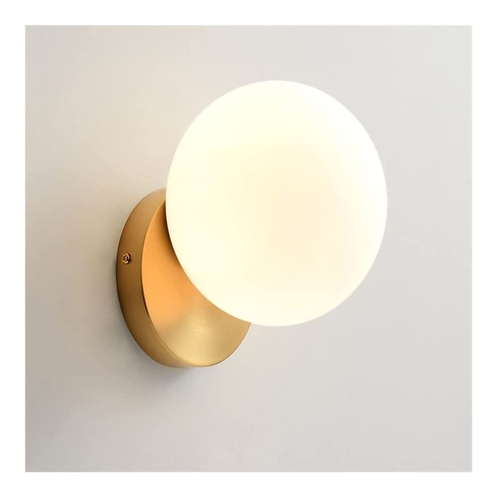 YNIYUJKL Wall Lamp, Wall Hanging Lamp Industrial Lighting Fixtures,Milky White Glass Lamp G9 All Copper Wall Lamp Lighting Bedside Entrance Hallway Wall Sconce Lighting