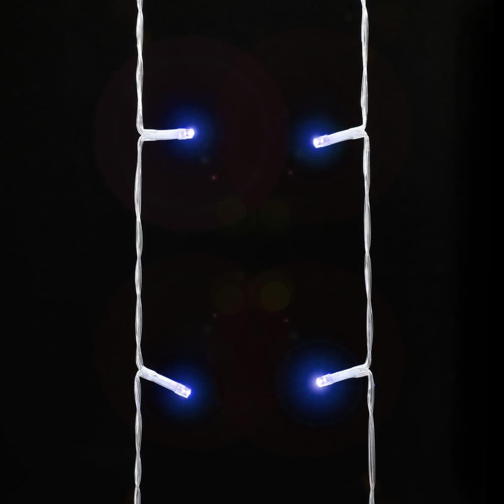 Weihnachtsbaum-Beleuchtung 320 LEDs Blau 375 cm, energiesparende LED Lichterkette mit 8 Modis, transparentes Kabel, IP44 wasserdicht, für Innenbereich, Außenbereich, Balkon, Garten