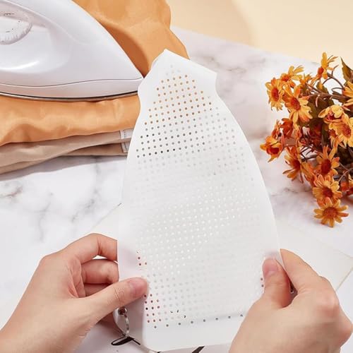 Image of Steam Iron Teflon Shoe Cover,Plate Protector Cover Ironing Accessories for Cloth Safe Slip Quick Install Cover Most Standard Size Iron Cover