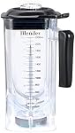 Spare Pitcher Jar for K90, CRANDDI Replacement 80oz Cup with Long Blade Assembly, 2200ml Container for Quiet Blender with Vented Latching Lid, Clear