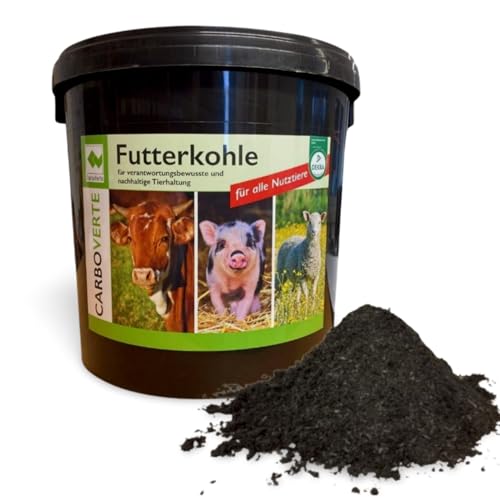 CarboVerte Nutztier-Futterkohle 3,5 kg – Höchste Standards für Futtermittelsicherheit, Bei Verdauungsproblemen & Durchfall bei Rindern, Schweinen, Geflügel - verbesserte Stallhygiene